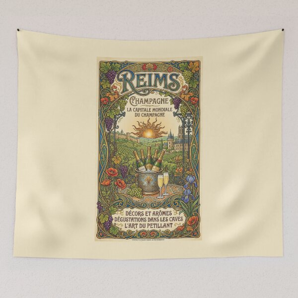 Item preview, Reims, France Art Nouveau Poster designed and sold by travelwitheric.