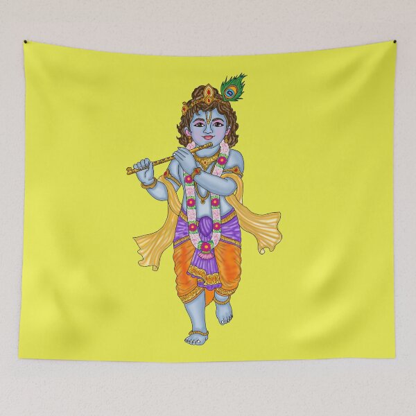 Item preview, Lord Krishna Artwork | Divine Hindu God Digital Illustration designed and sold by Harshit_Digital_Arts.