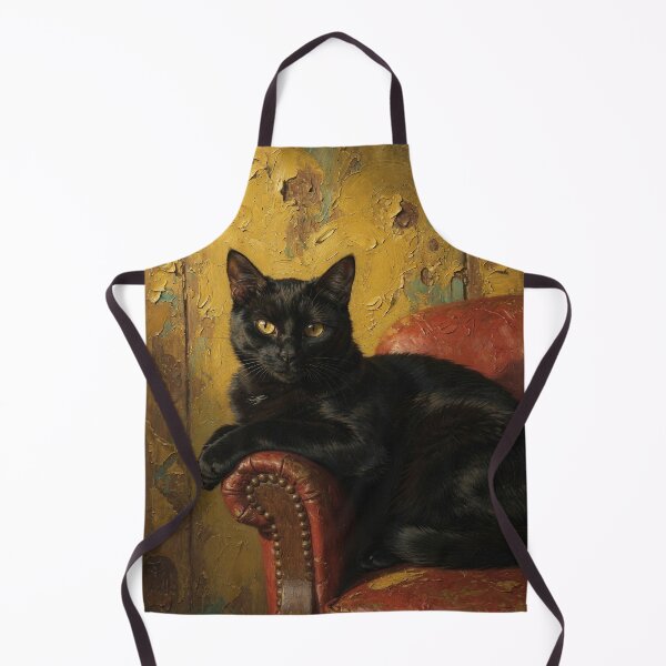 Item preview, Black Cat Painterly Impasto Hyperrealism  designed and sold by Davidaccio Collection .