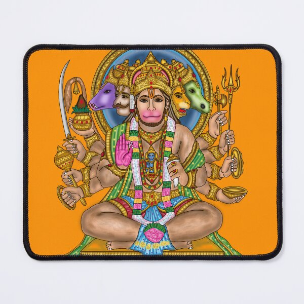 Item preview, Lord Hanuman Artwork | Sacred Hindu Devotional Digital Illustration designed and sold by Harshit_Digital_Arts.