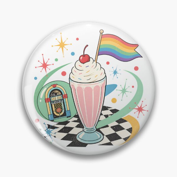 Item preview, Retro Pride Milkshake Kawaii 50s Diner designed and sold by chattsuede.