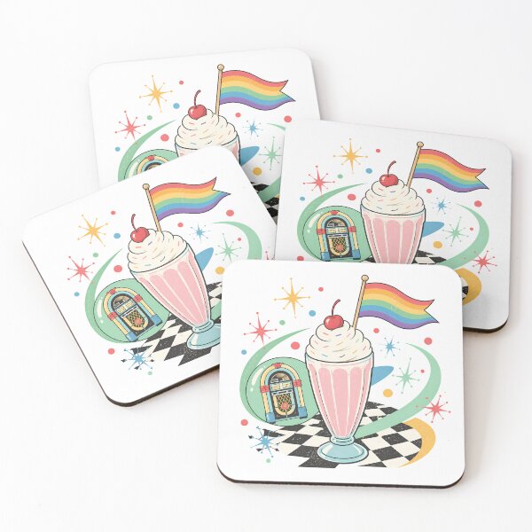 Item preview, Retro Pride Milkshake Kawaii 50s Diner designed and sold by chattsuede.
