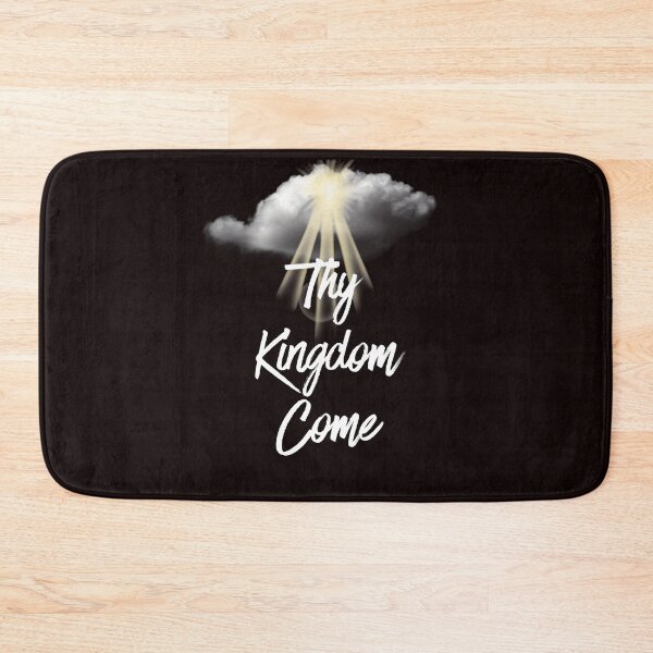 Item preview, Thy Kingdom Come Christian Typography | Faith Prayer Inspirational White Text Design   designed and sold by NapoliApparel.