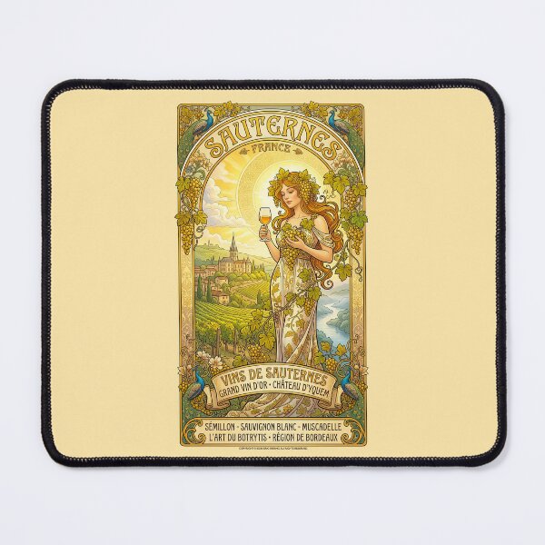Item preview, Sauternes, France Art Nouveau Poster designed and sold by travelwitheric.