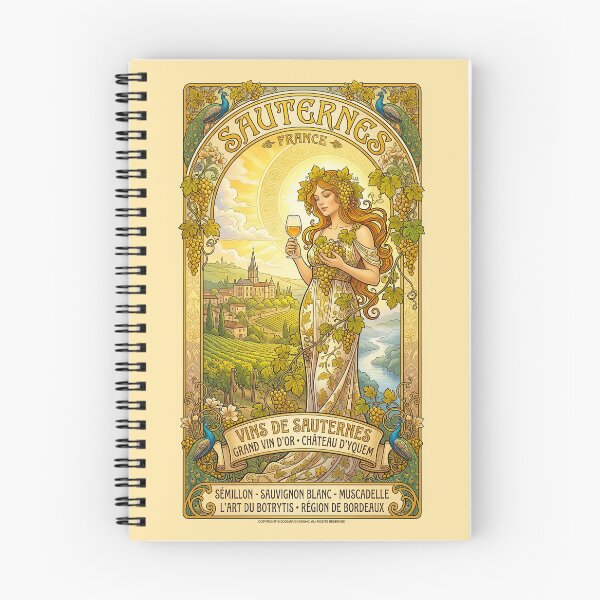 Item preview, Sauternes, France Art Nouveau Poster designed and sold by travelwitheric.