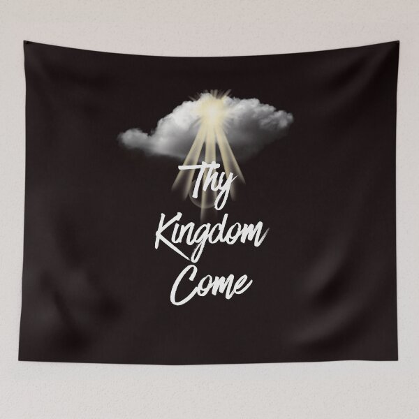 Item preview, Thy Kingdom Come Christian Typography | Faith Prayer Inspirational White Text Design   designed and sold by NapoliApparel.