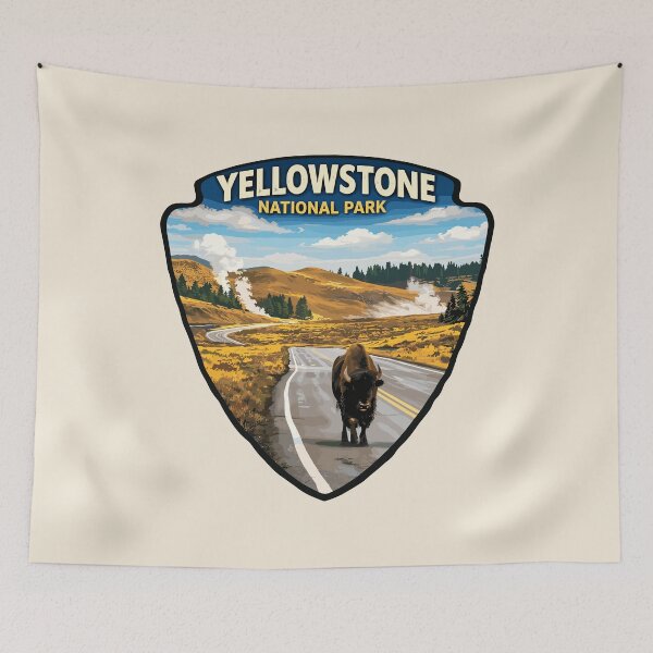 Item preview, Yellowstone National Park Retro, Old Faithful, Yellowstone River Wyoming designed and sold by Gideon Emmerich.