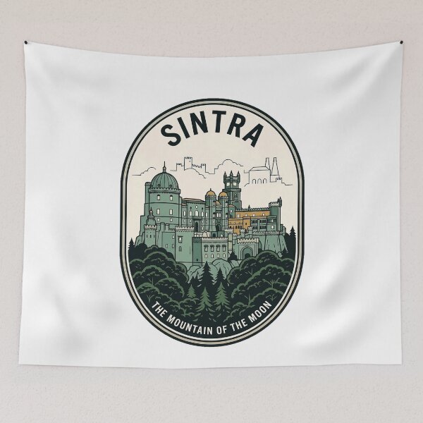 Item preview, Sintra Portugal Mountain of the Moon Vintage Badge designed and sold by k3rstman1.