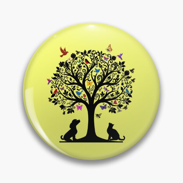 Item preview, TREE OF LIFE WITH BIRDS, DOG, CAT, BUTTERFLY AND INSECTS designed and sold by classic car craze.