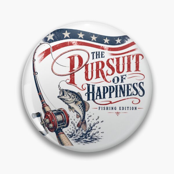 Item preview, American Flag Bass Fishing Vintage Pursuit Of Happiness designed and sold by chattsuede.