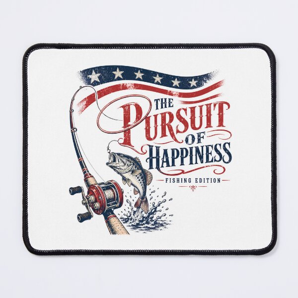 Item preview, American Flag Bass Fishing Vintage Pursuit Of Happiness designed and sold by chattsuede.