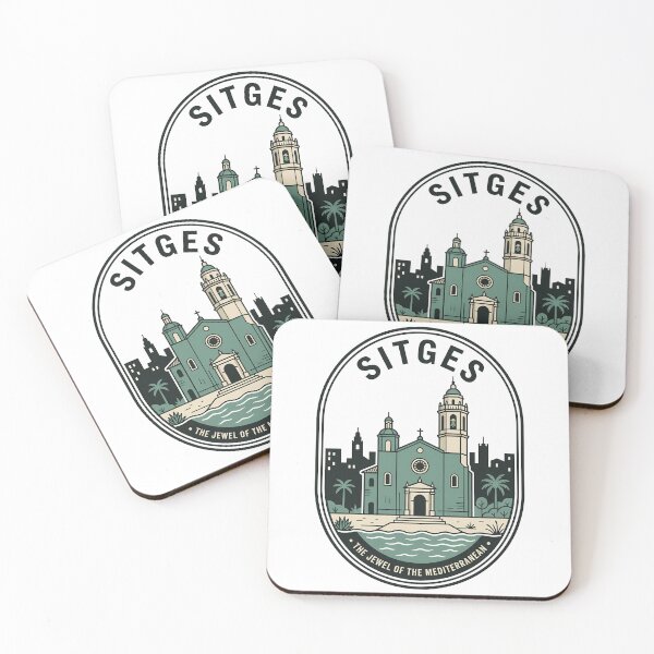Item preview, Sitges Spain Mediterranean Coastal Town Travel Badge designed and sold by k3rstman1.
