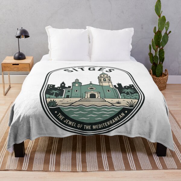 Item preview, Sitges Spain Mediterranean Coastal Town Travel Badge designed and sold by k3rstman1.