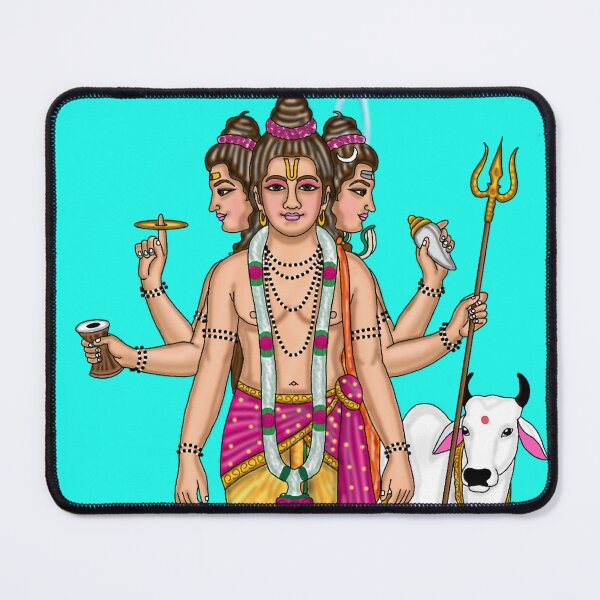 Item preview, Lord Dattatreya Artwork | Sacred Hindu Divine Digital Illustration designed and sold by Harshit_Digital_Arts.