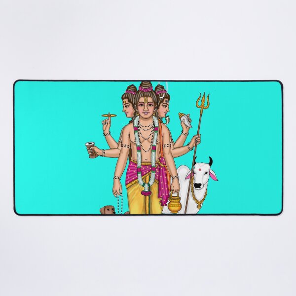 Item preview, Lord Dattatreya Artwork | Sacred Hindu Divine Digital Illustration designed and sold by Harshit_Digital_Arts.