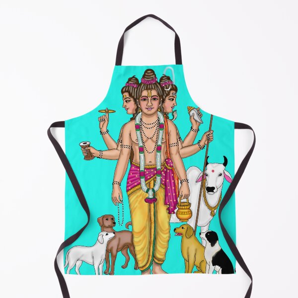 Item preview, Lord Dattatreya Artwork | Sacred Hindu Divine Digital Illustration designed and sold by Harshit_Digital_Arts.
