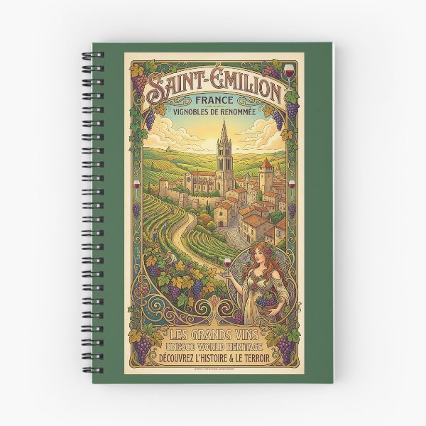 Item preview, Saint-Émilion Art Nouveau Poster designed and sold by travelwitheric.