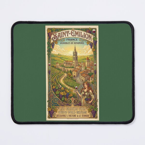 Item preview, Saint-Émilion Art Nouveau Poster designed and sold by travelwitheric.