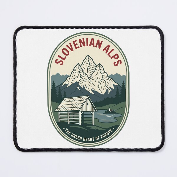 Item preview, Vintage Slovenian Alps Lake Bled Mountain Badge designed and sold by k3rstman1.