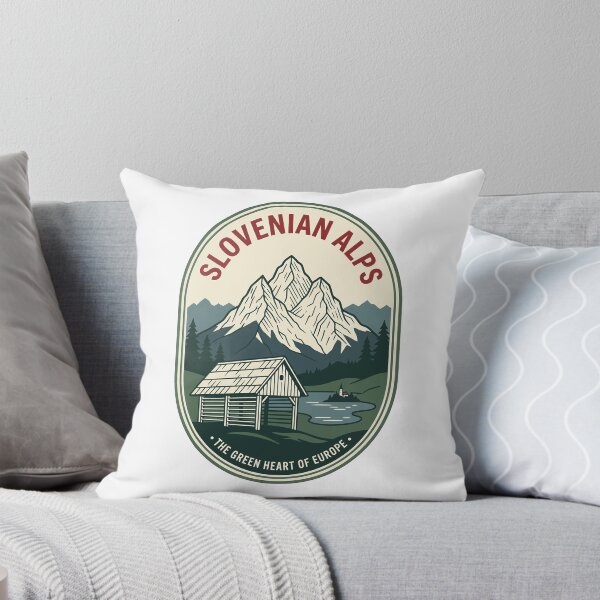 Item preview, Vintage Slovenian Alps Lake Bled Mountain Badge designed and sold by k3rstman1.