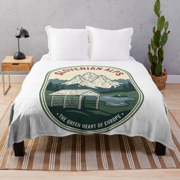 Item preview, Vintage Slovenian Alps Lake Bled Mountain Badge designed and sold by k3rstman1.