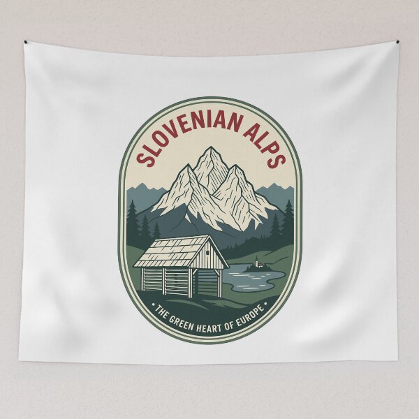 Item preview, Vintage Slovenian Alps Lake Bled Mountain Badge designed and sold by k3rstman1.