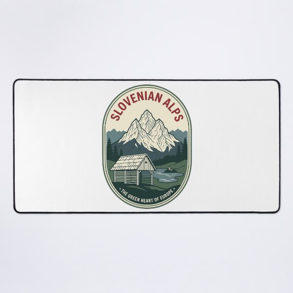 Item preview, Vintage Slovenian Alps Lake Bled Mountain Badge designed and sold by k3rstman1.