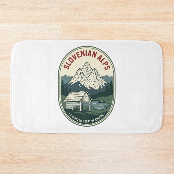 Item preview, Vintage Slovenian Alps Lake Bled Mountain Badge designed and sold by k3rstman1.