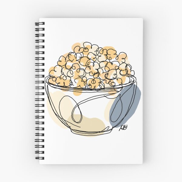 Item preview, Popcorn Bowl Movie Night Line Art designed and sold by Evil B Creative.