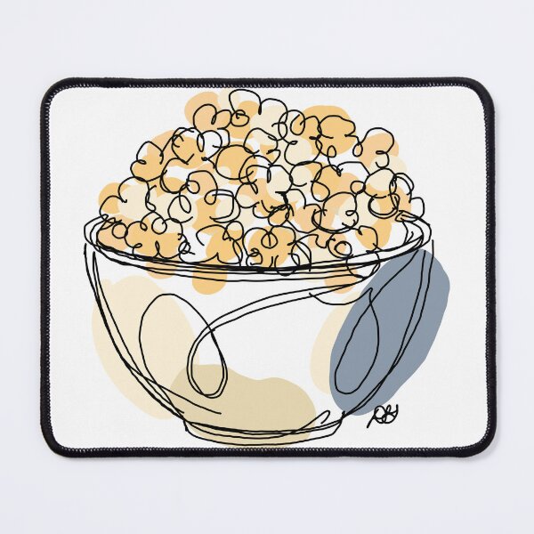 Item preview, Popcorn Bowl Movie Night Line Art designed and sold by Evil B Creative.