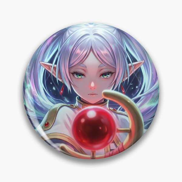 Item preview, White-Haired Elven Mage // Anime Illustration - Arcane Magic Circle Fantasy Art designed and sold by Astraphyllia.
