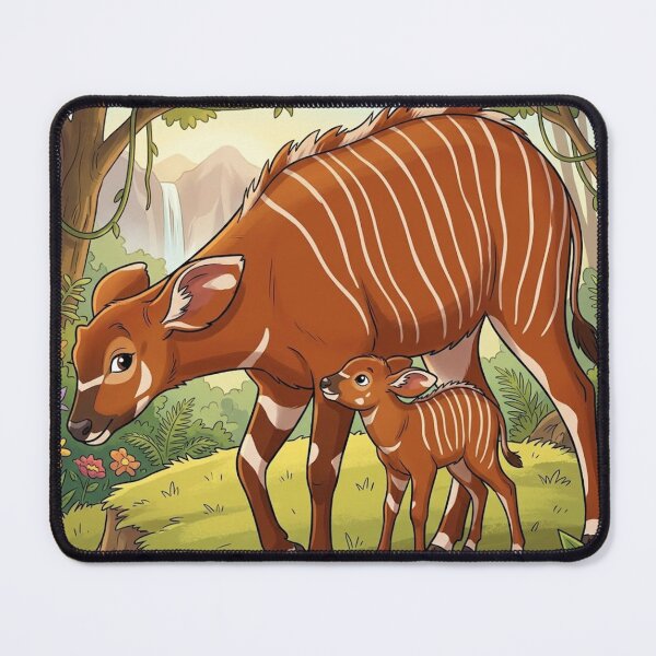 Item preview, "Forest Bond: A Gentle Mother Bongo and Her Calf" designed and sold by AirCrayons27.