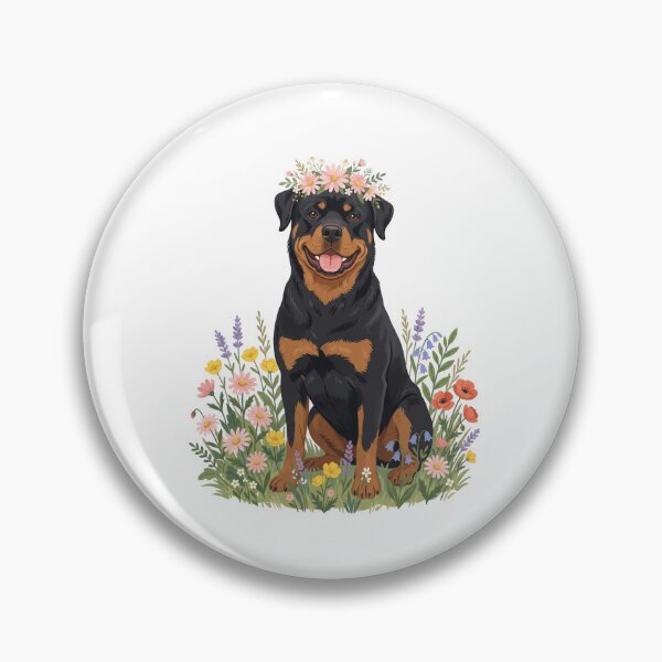 Item preview, Rottweiler Flower Garden Cute Gentle Giant Plant Dad designed and sold by PictoVibe.