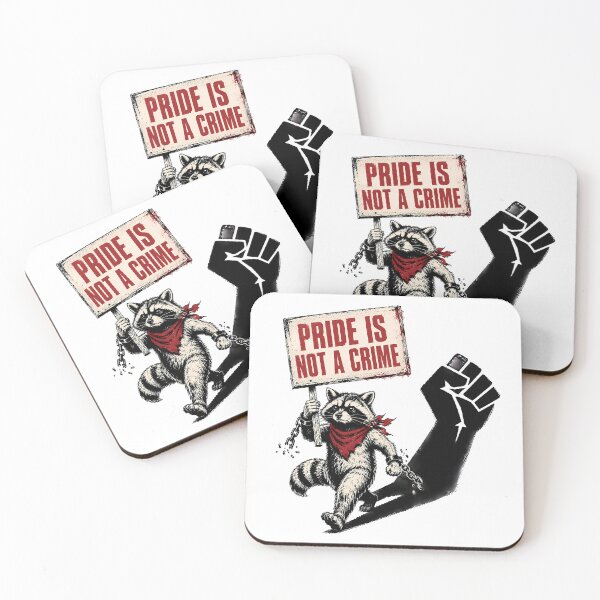 Item preview, Pride Is Not A Crime Raccoon Rebel Protest designed and sold by chattsuede.