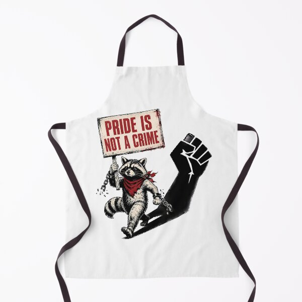 Item preview, Pride Is Not A Crime Raccoon Rebel Protest designed and sold by chattsuede.