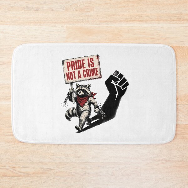 Item preview, Pride Is Not A Crime Raccoon Rebel Protest designed and sold by chattsuede.