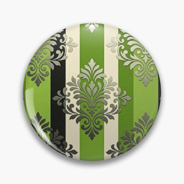 Item preview, Green Apple, Cream & Black Striped Damask designed and sold by DesignsByPrnces.