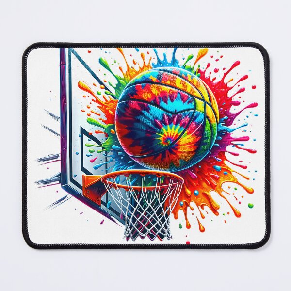 Item preview, Colorful Basketball Tie Dye Color Splash Basketball Hoop Net T-Shirt designed and sold by RKdrawings.
