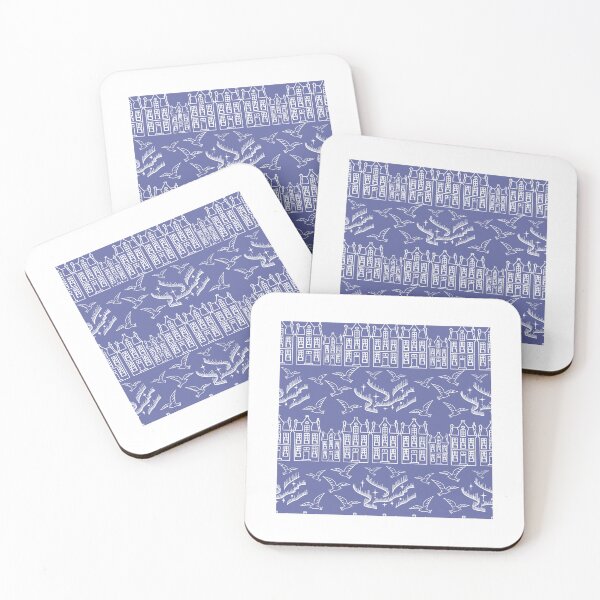 Item preview, Coastal Baltic Town | Scandinavian Line Art designed and sold by DelicateBalance.