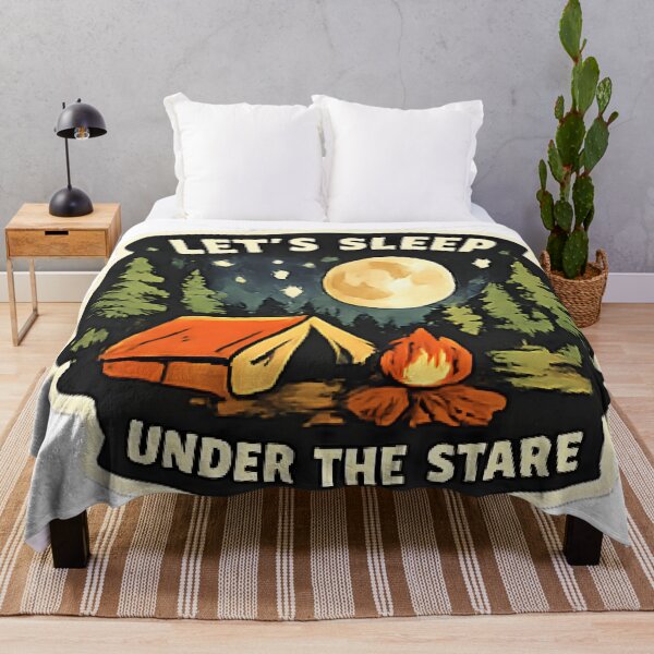 Item preview, Let’s Sleep Under The Stars – Camping Night Adventure Design designed and sold by vansaidshop ⭐⭐⭐⭐⭐.