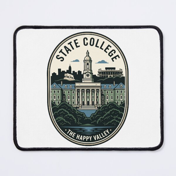 Item preview, Retro State College Happy Valley Pennsylvania Travel Badge designed and sold by k3rstman1.