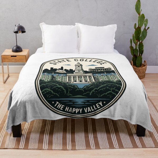 Item preview, Retro State College Happy Valley Pennsylvania Travel Badge designed and sold by k3rstman1.