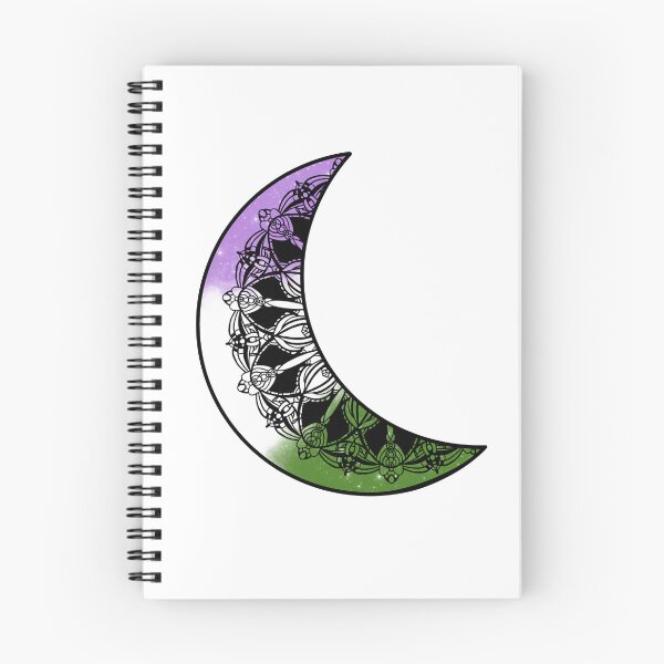 Item preview, LGBTQ+ Gender Queer Pride Moon Galaxy Mandala designed and sold by Lady Luana Illustrations.