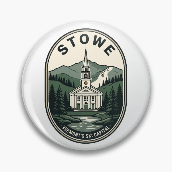 Item preview, Stowe Vermont Ski Capital Vintage Mountain Badge designed and sold by k3rstman1.