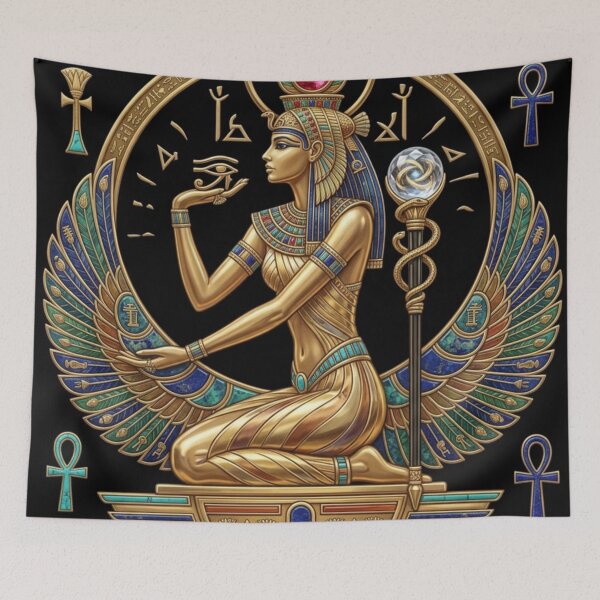Item preview, Goddess Isis Sacred Symbolism | Ancient Egyptian Divine Art designed and sold by Queen Cleopatra.