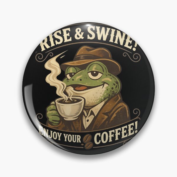 Item preview, Rise Swine Enjoy Coffee Frog Detective designed and sold by DoodleVerseDark.