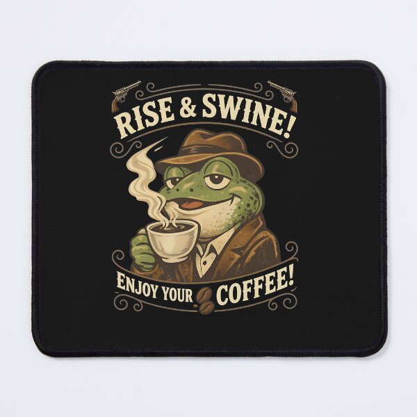 Item preview, Rise Swine Enjoy Coffee Frog Detective designed and sold by DoodleVerseDark.