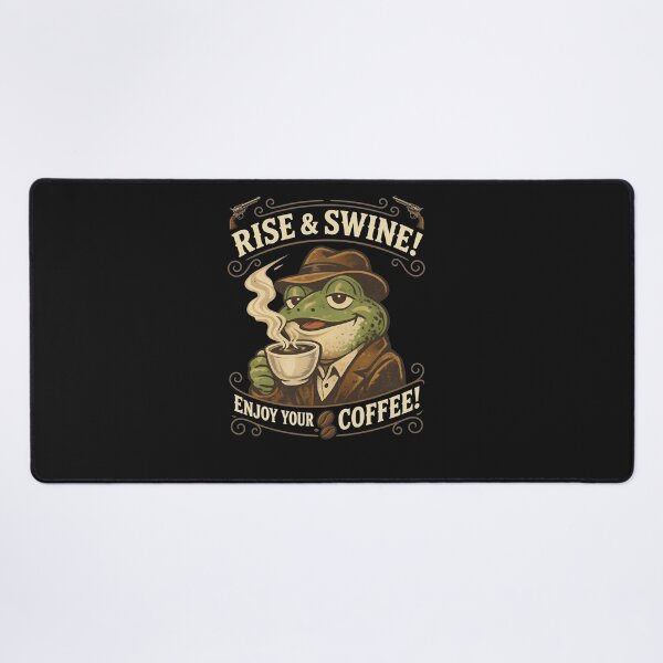 Item preview, Rise Swine Enjoy Coffee Frog Detective designed and sold by DoodleVerseDark.