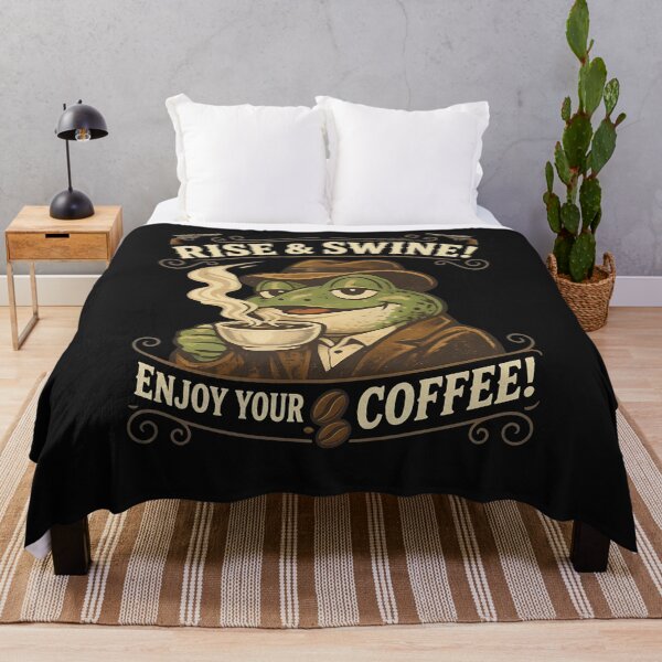 Item preview, Rise Swine Enjoy Coffee Frog Detective designed and sold by DoodleVerseDark.