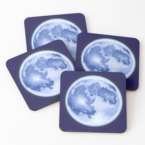 Item preview, Midnight Blue Full Moon Art Print designed and sold by Nomi Isonade Art.